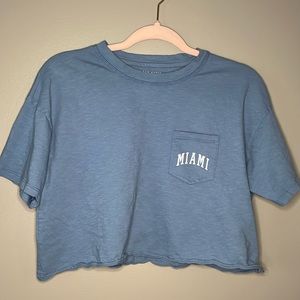 AE Miami Blue Crop Top